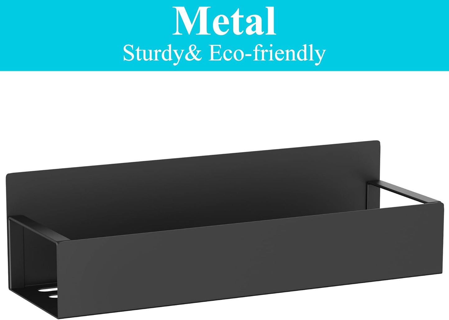 Metal 4 Pack Magnetic Spice Storage Rack Organizer for Refrigerator and Oven, Black Fridge Organizers and Storage, Metal