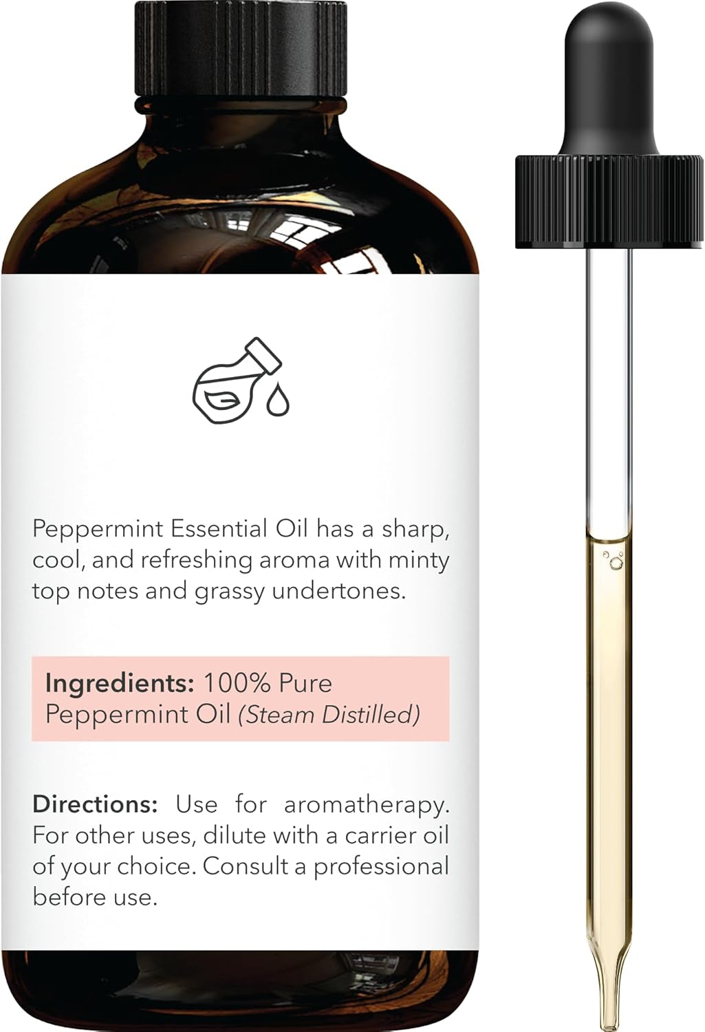 Peppermint Essential Oil – 100% Pure and Natural – Therapeutic Grade Essential Oil with Dropper - Peppermint Oil for Aromatherapy and Diffuser - 4 Fl. OZ