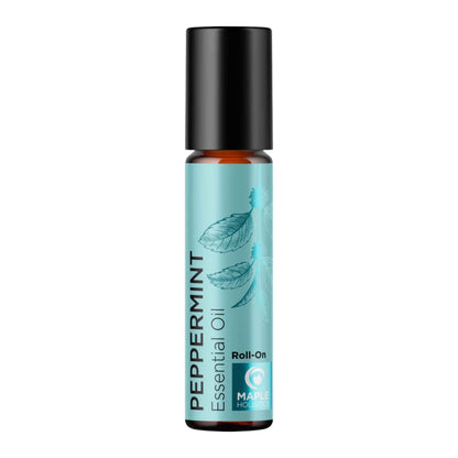 Peppermint Essential Oil Roll-On – Natural Headache Relief Aromatherapy Stick for Focus, Travel & Stress Support (0.33 fl oz)
