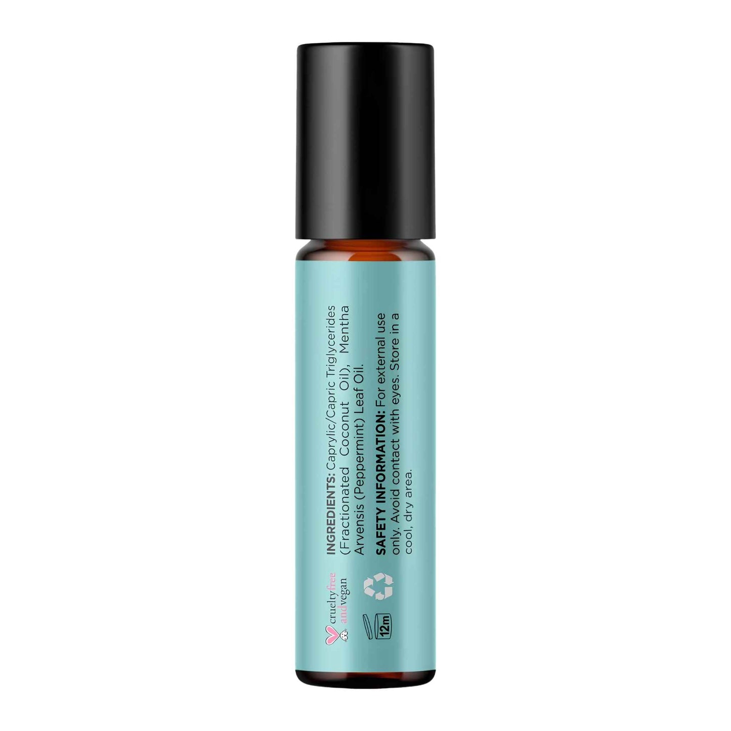 Peppermint Essential Oil Roll-On – Natural Headache Relief Aromatherapy Stick for Focus, Travel & Stress Support (0.33 fl oz)
