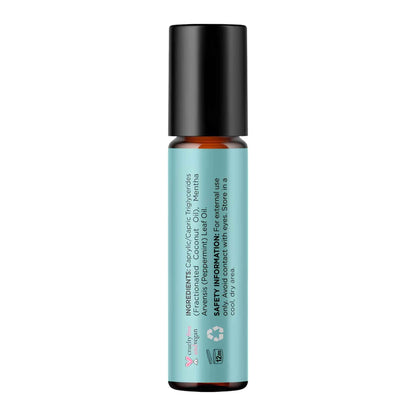 Peppermint Essential Oil Roll-On – Natural Headache Relief Aromatherapy Stick for Focus, Travel & Stress Support (0.33 fl oz)