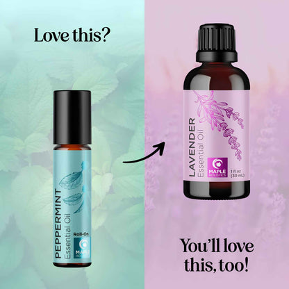 Peppermint Essential Oil Roll-On – Natural Headache Relief Aromatherapy Stick for Focus, Travel & Stress Support (0.33 fl oz)