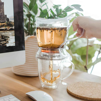 Aberdeen Tea Infuser Teapot 525ml (17.7oz) – BPA-Free Smart Tea Maker with Drip-Free Design & Built-In Infuser – Easy Brew & Clean Loose Leaf Tea Steeper