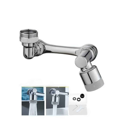 AquaTwist™ 1080° Rotating Faucet Sprayer – Universal Metal Tap Extender with Dual Mode Aerator – 22/24mm Kitchen Sink Adapter