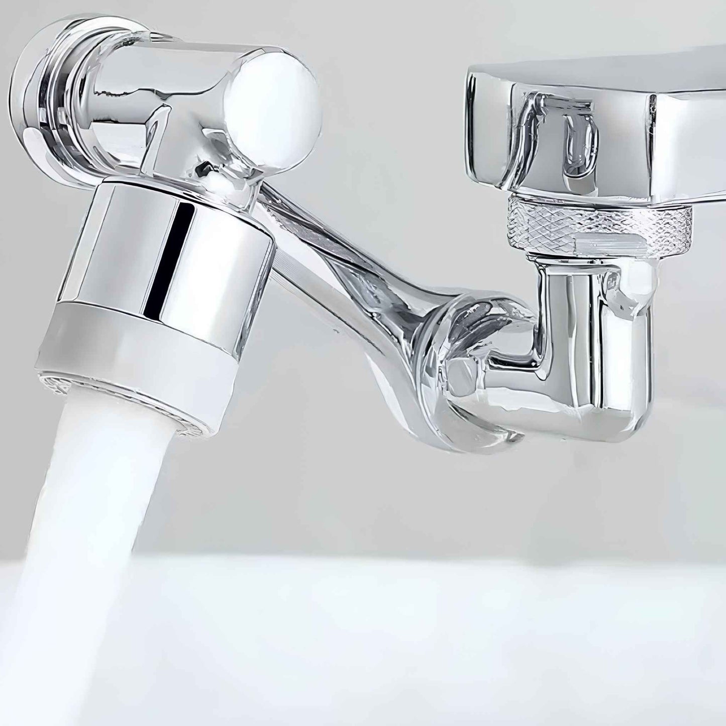 AquaTwist™ 1080° Rotating Faucet Sprayer – Universal Metal Tap Extender with Dual Mode Aerator – 22/24mm Kitchen Sink Adapter