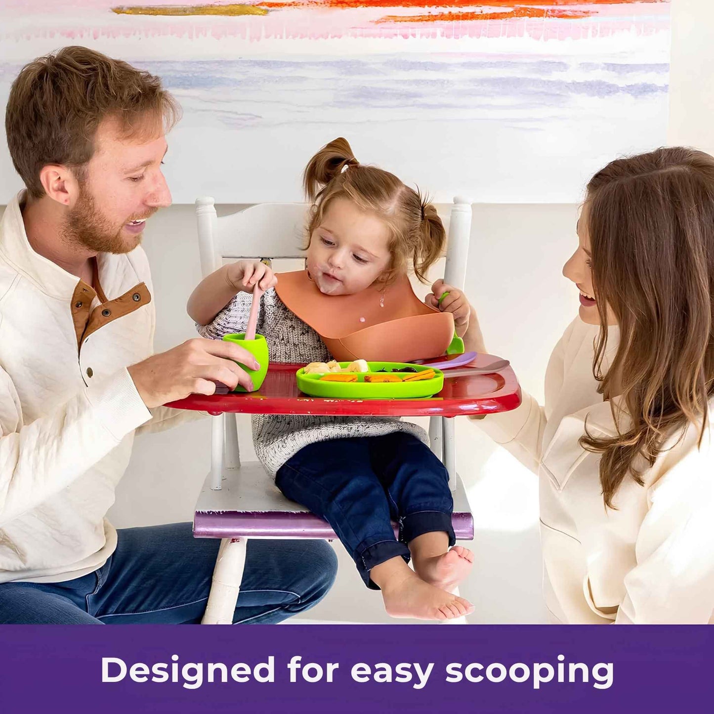 Silicone Baby Spoons First Stage (5-Pack) – BPA-Free Self Feeding Baby Utensils for Baby Led Weaning