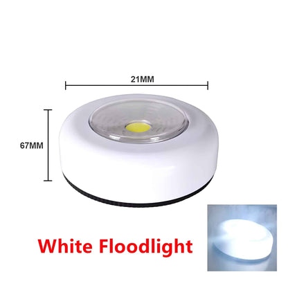 Battery-Powered Stick-On LED Lamps – Wireless Tap-On/Off Adhesive Lights for Closet, Cabinet, Hallway & Under Cabinet Lighting