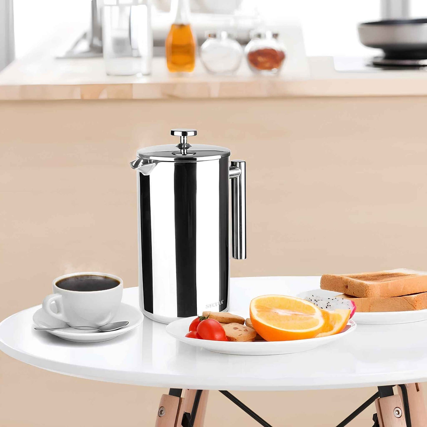 Stainless Steel French Press Coffee Maker | Double Wall Insulated (12oz–1.5L)