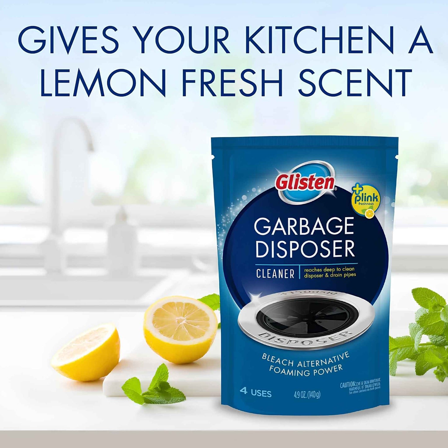 Garbage Disposer Cleaner & Odor Eliminator – Foaming Deep Clean Sink Drain Tablets, Lemon Scent (Pack of 6)