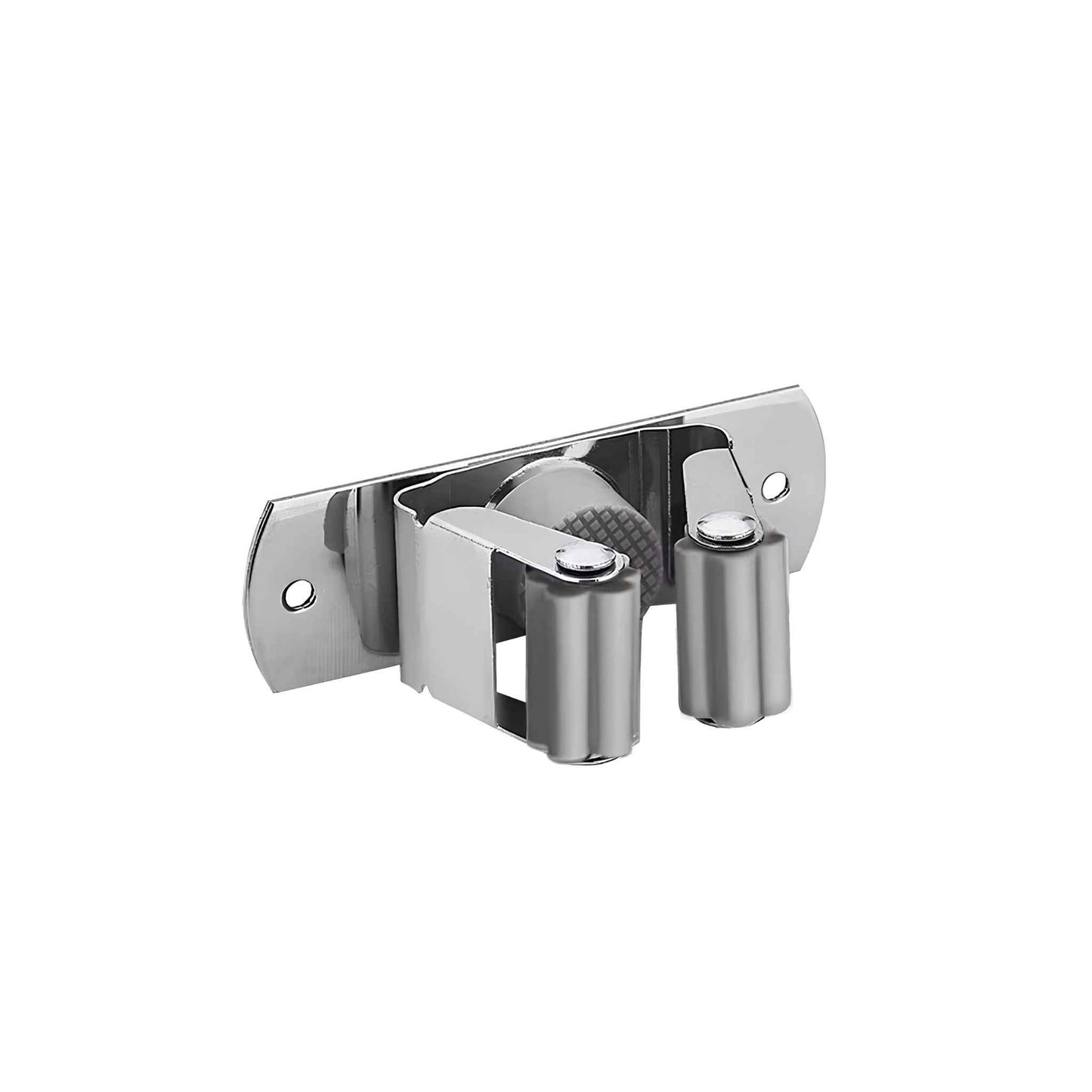 GripLock™ Stainless Steel Mop & Broom Holder – Wall Mount Space-Saving Organizer for Kitchen & Bathroom