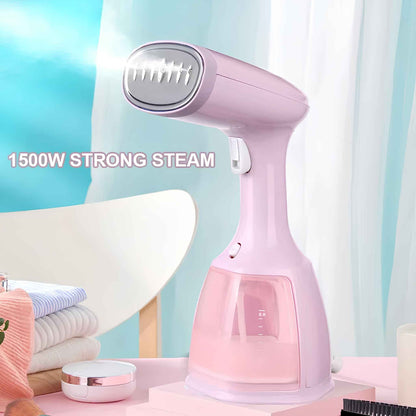JetSteam™ 1500W Handheld Garment Steamer – Portable Fast Heat Wrinkle Remover – 350ml Travel Steam Iron for Clothes, Home & Travel Use