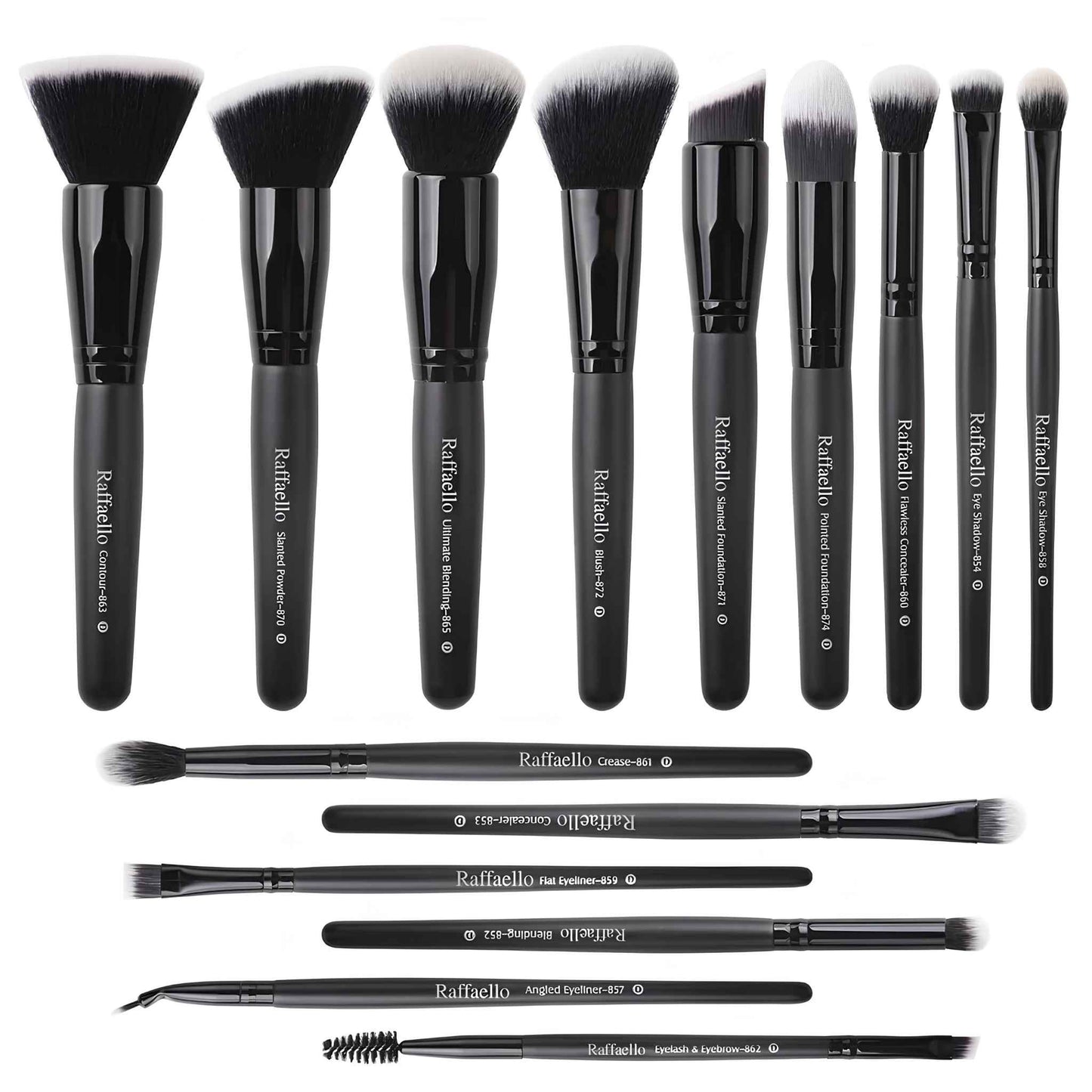 15-Piece Makeup Brush Set – Professional Vegan Makeup Brushes for Foundation, Blush & Eyeshadow