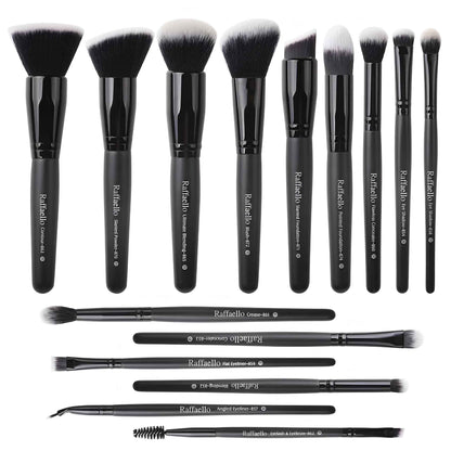 15-Piece Makeup Brush Set – Professional Vegan Makeup Brushes for Foundation, Blush & Eyeshadow