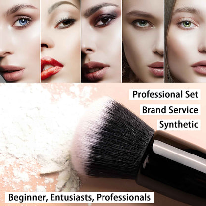 15-Piece Makeup Brush Set – Professional Vegan Makeup Brushes for Foundation, Blush & Eyeshadow