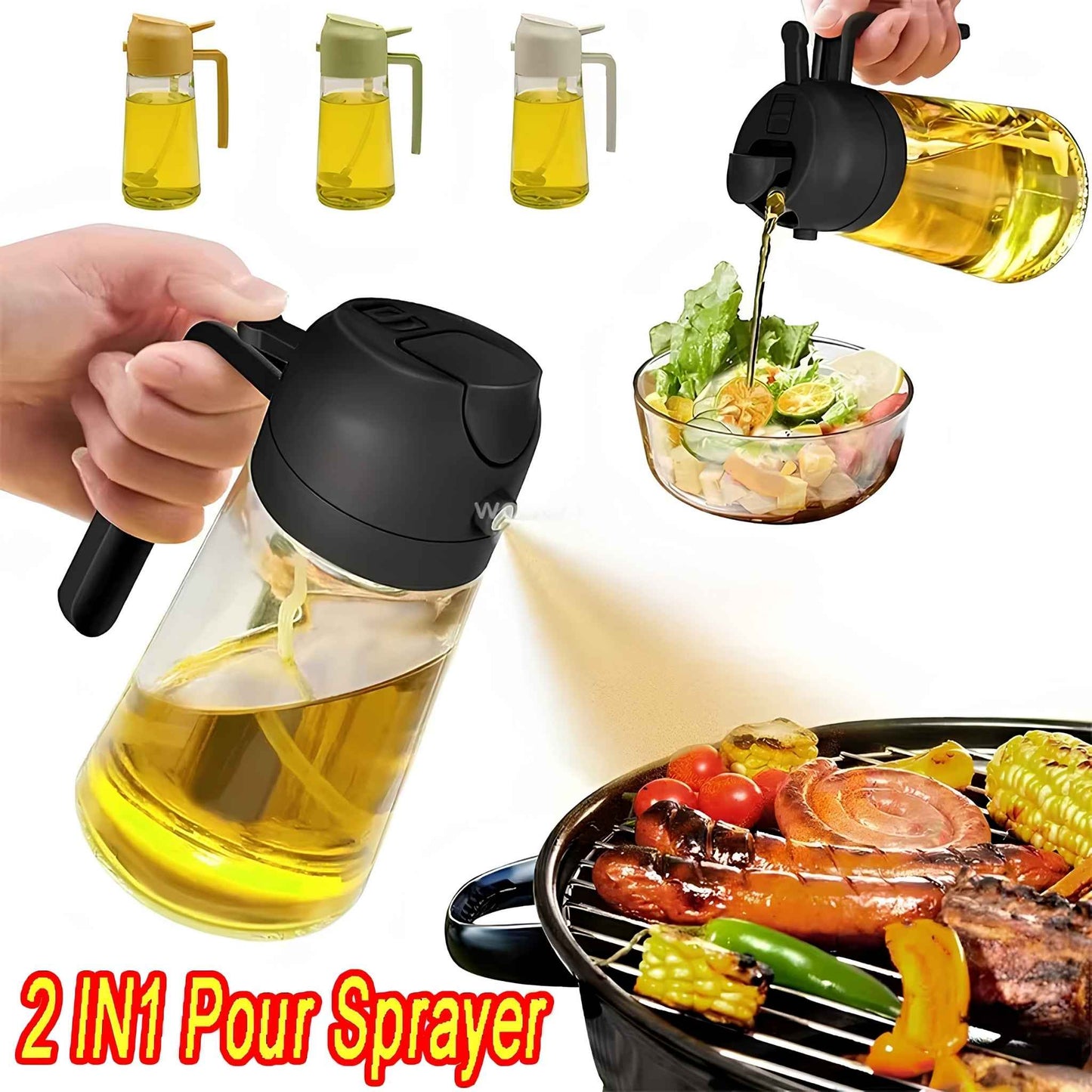 Mistify™ 500ml Olive Oil Spray Bottle – Precision Oil Mister Dispenser for Cooking, Air Fryer, Grilling & Baking