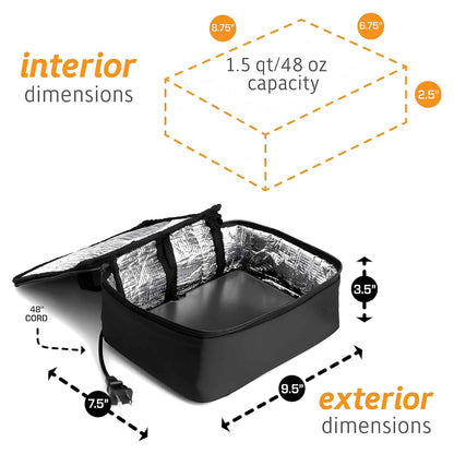 Portable Electric Lunch Box Food Warmer – Mini Heated Lunch Box for Work & Office (120V)