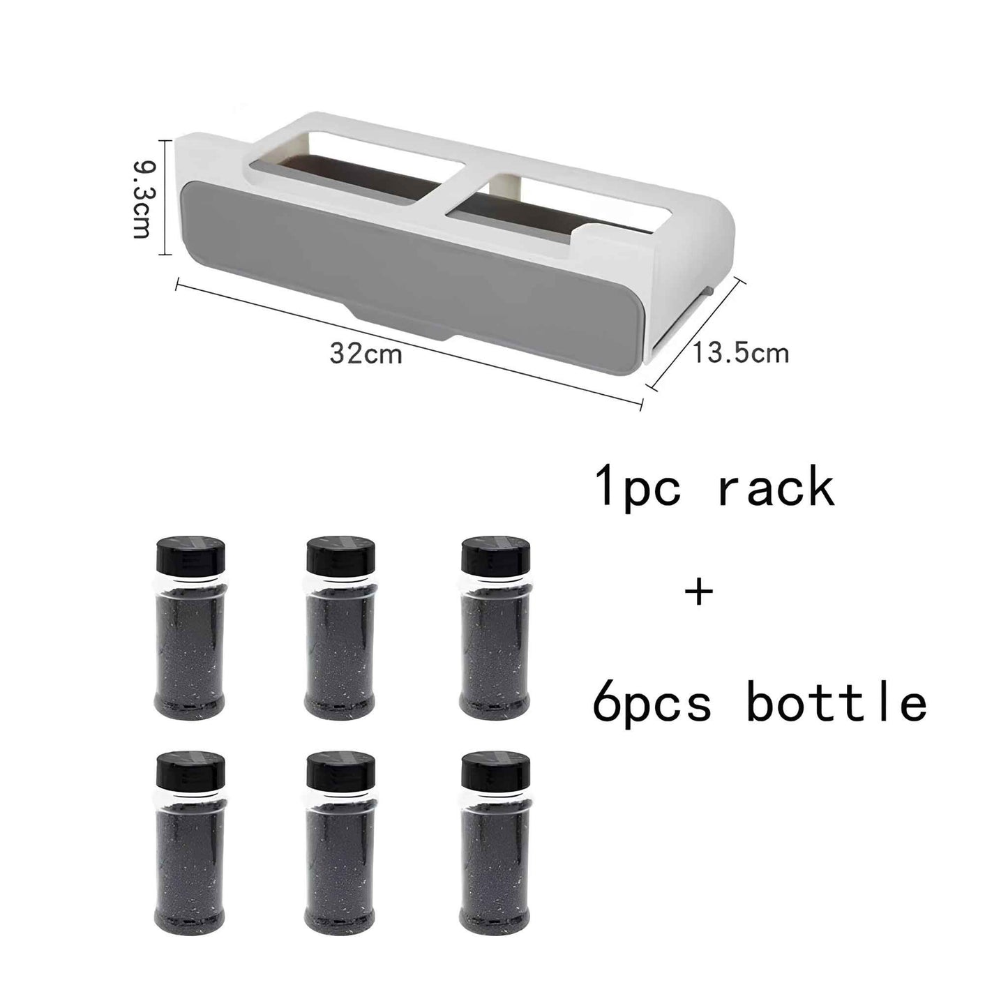 Self-Adhesive Kitchen Spice Rack – Wall-Mounted Under Shelf Spice Organizer for Kitchen Storage & Space Saving