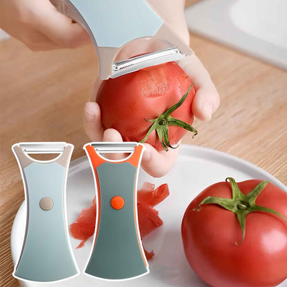 SharpSlice™ 2-in-1 Stainless Steel Peeler & Slicer – Dual-Action Vegetable Peeler & Cutter for Fast Kitchen Prep