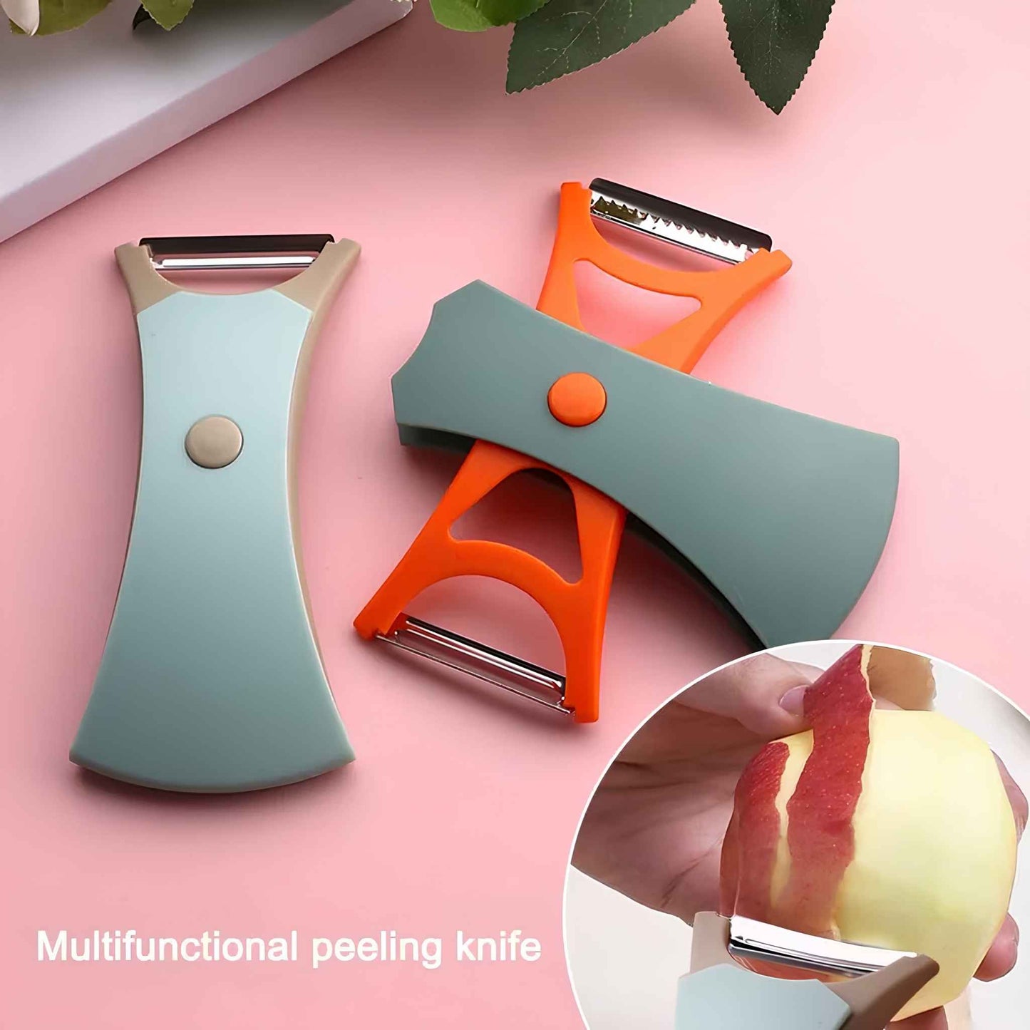 SharpSlice™ 2-in-1 Stainless Steel Peeler & Slicer – Dual-Action Vegetable Peeler & Cutter for Fast Kitchen Prep