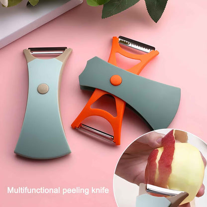 SharpSlice™ 2-in-1 Stainless Steel Peeler & Slicer – Dual-Action Vegetable Peeler & Cutter for Fast Kitchen Prep