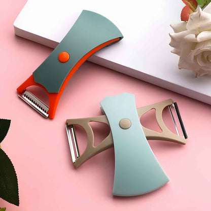 SharpSlice™ 2-in-1 Stainless Steel Peeler & Slicer – Dual-Action Vegetable Peeler & Cutter for Fast Kitchen Prep
