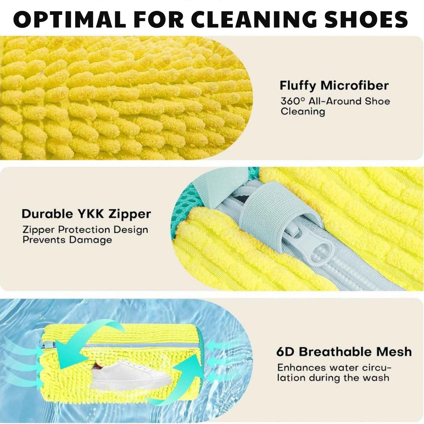 Shoe Washing Machine Bag – 2 Pack Sneaker Laundry Shoe Cleaner Bags for Washer & Dryer