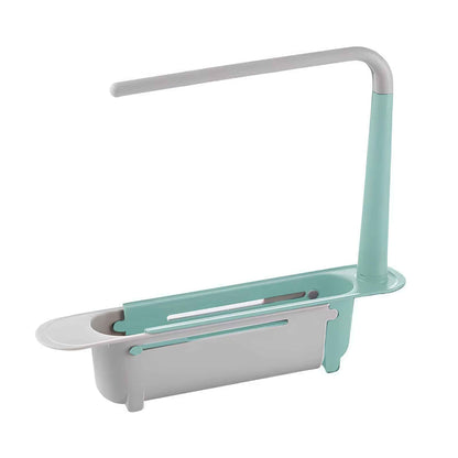 SinkSpace™ 2-in-1 Telescopic Sink Storage Rack – Adjustable Expandable Kitchen Sponge Holder & Sink Organizer