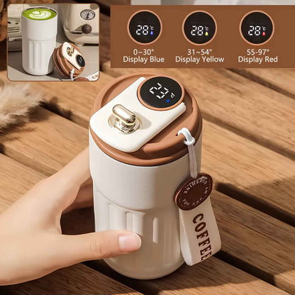 Smart Thermos Vacuum Flask with LED Temperature Display – Stainless Steel Insulated Bottle for Hot & Cold Drinks