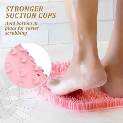 Ultimate Spa-Style Exfoliating Shower Mat – 5-in-1 Silicone Body Scrubber, Foot Cleaner & Massage Shower Mat
