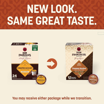 Cinnamon Hazelnut Flavored Medium Roast Coffee Pods - 55 Count - Recyclable Single-Serve Coffee Pods