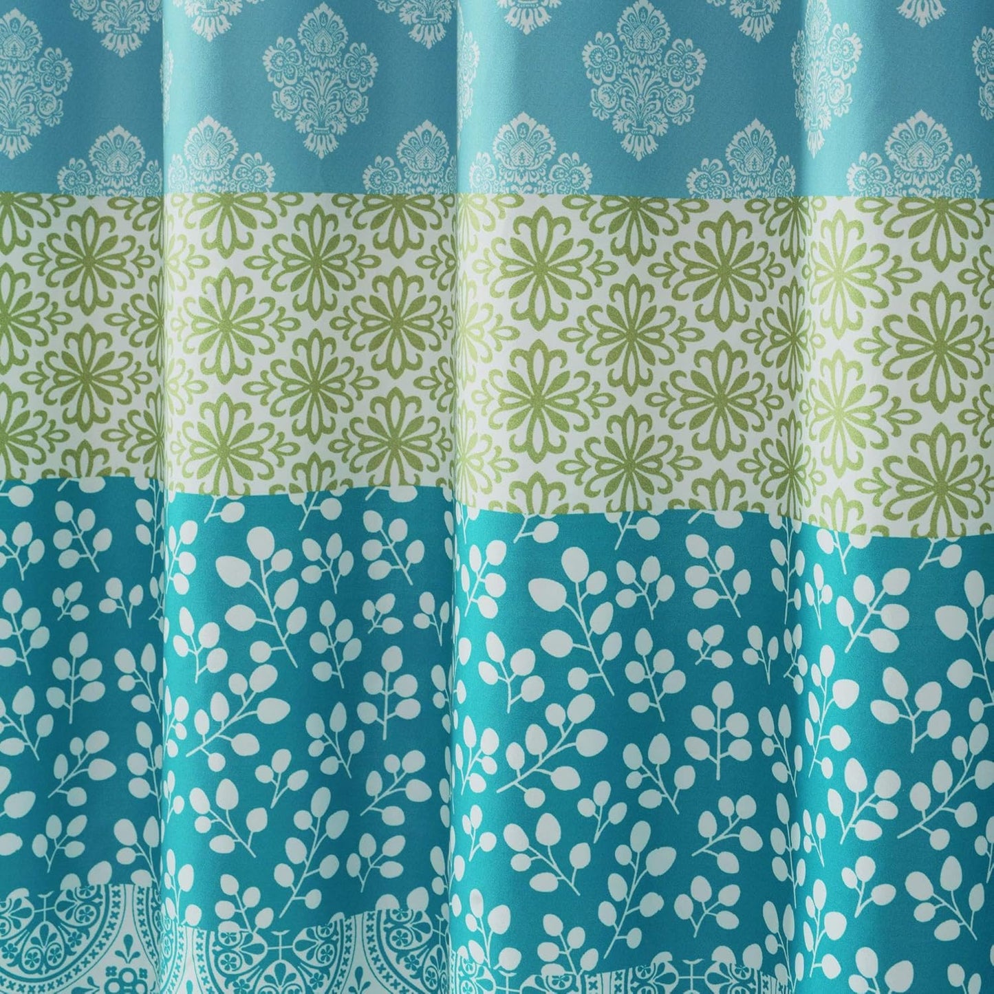 Bohemian Stripe Shower Curtain 72" W X 72" L Blue & Green - Bathroom Curtain - Striped Shower Curtain - Boho Decor - Fabric Shower Curtains